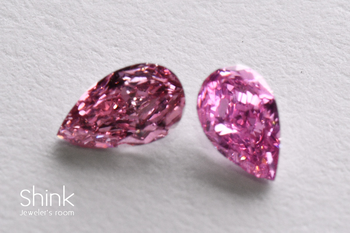 色が濃く鮮やかなピンクダイヤモンド