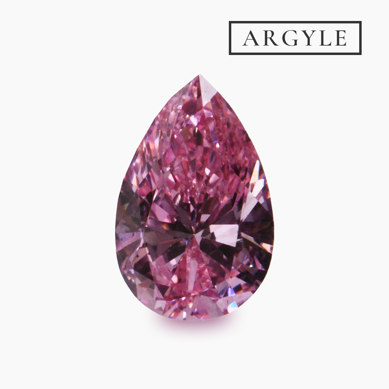 アーガイル産【APD】証明書付き ピンクダイヤモンドルース画像1の拡大画像｜0.20ct, Fancy Vivid Purplish Pink, VS-2, Pear, GIA & ARGYLE